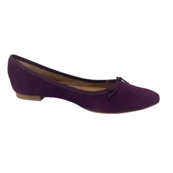 Corso Como 7 Eggplant Purple Suede Recital Ballet Flats Suede Pointed Toe - Picture 2 of 11